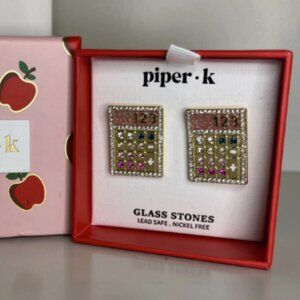 Piper K “Count on Sparkle!” Calculator Earrings